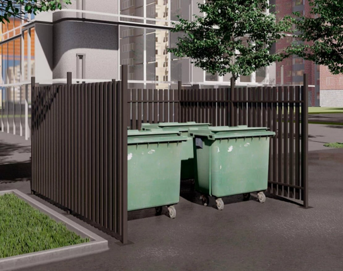 Ограждение для площадки ТБО Барьер - вид 2