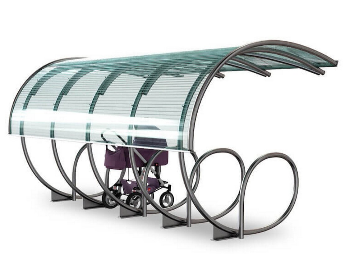 Парковка для колясок и велосипедов с навесом Шасси 2 - вид 2