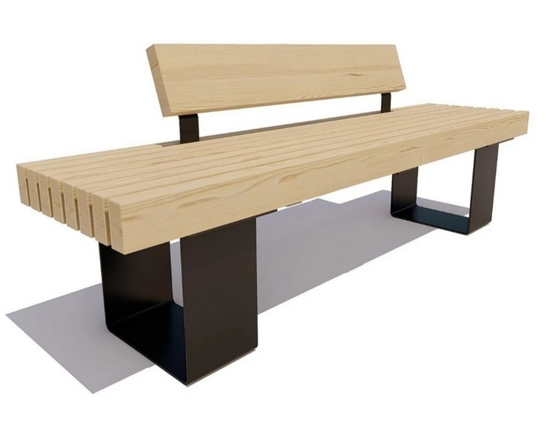 Скамейка Ростов со спинкой - вид 4