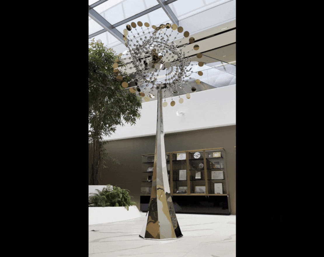 Скульптура для интерьера Бриз с электромеханическим приводом - вид 2