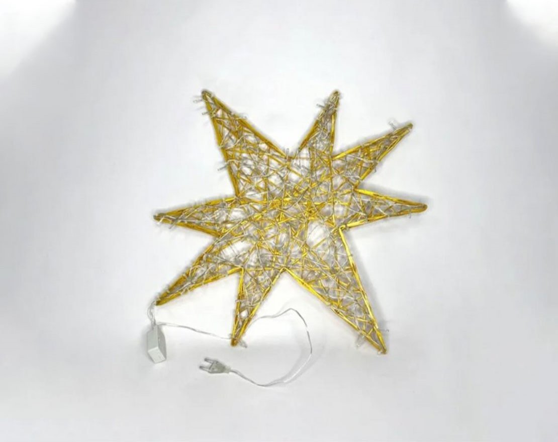 Световая фигура Звезда Рождественская плоская - вид 2